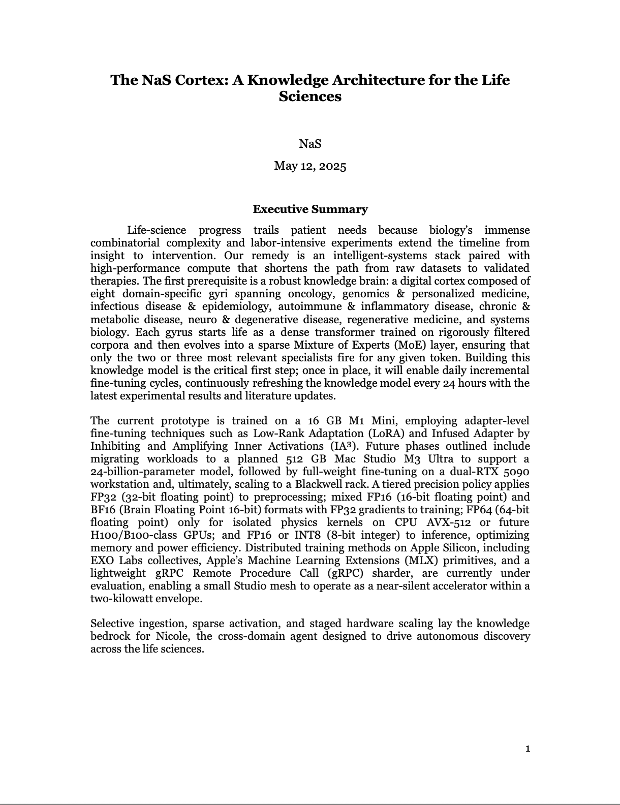 White paper cover